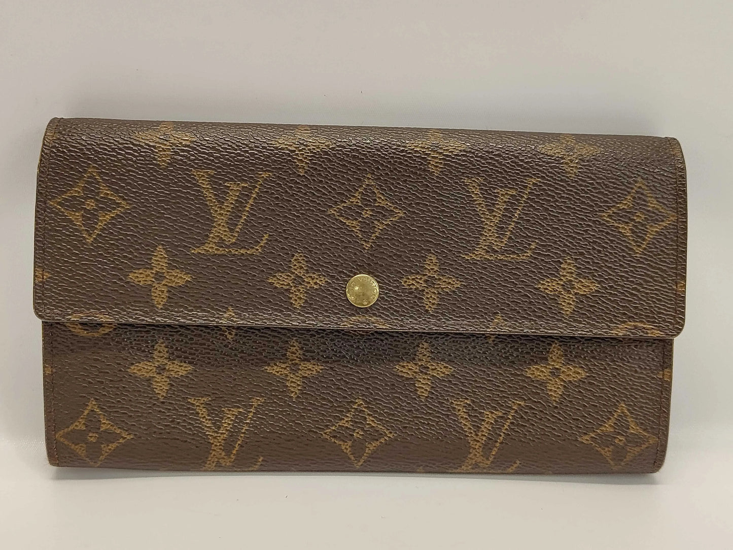 Louis Vuitton Emilie Monogram Canvas, Brown, Calfskin, Wallet