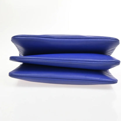 Celine Trio Leather, Blue, Leather, Shoulder Bag
