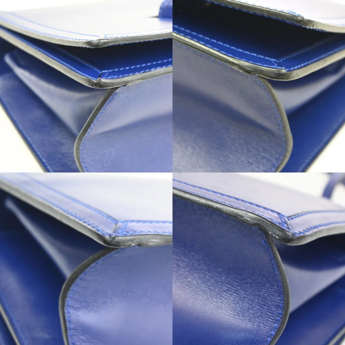 Loewe Barcelona Leather, Blue, Leather, Shoulder Bag