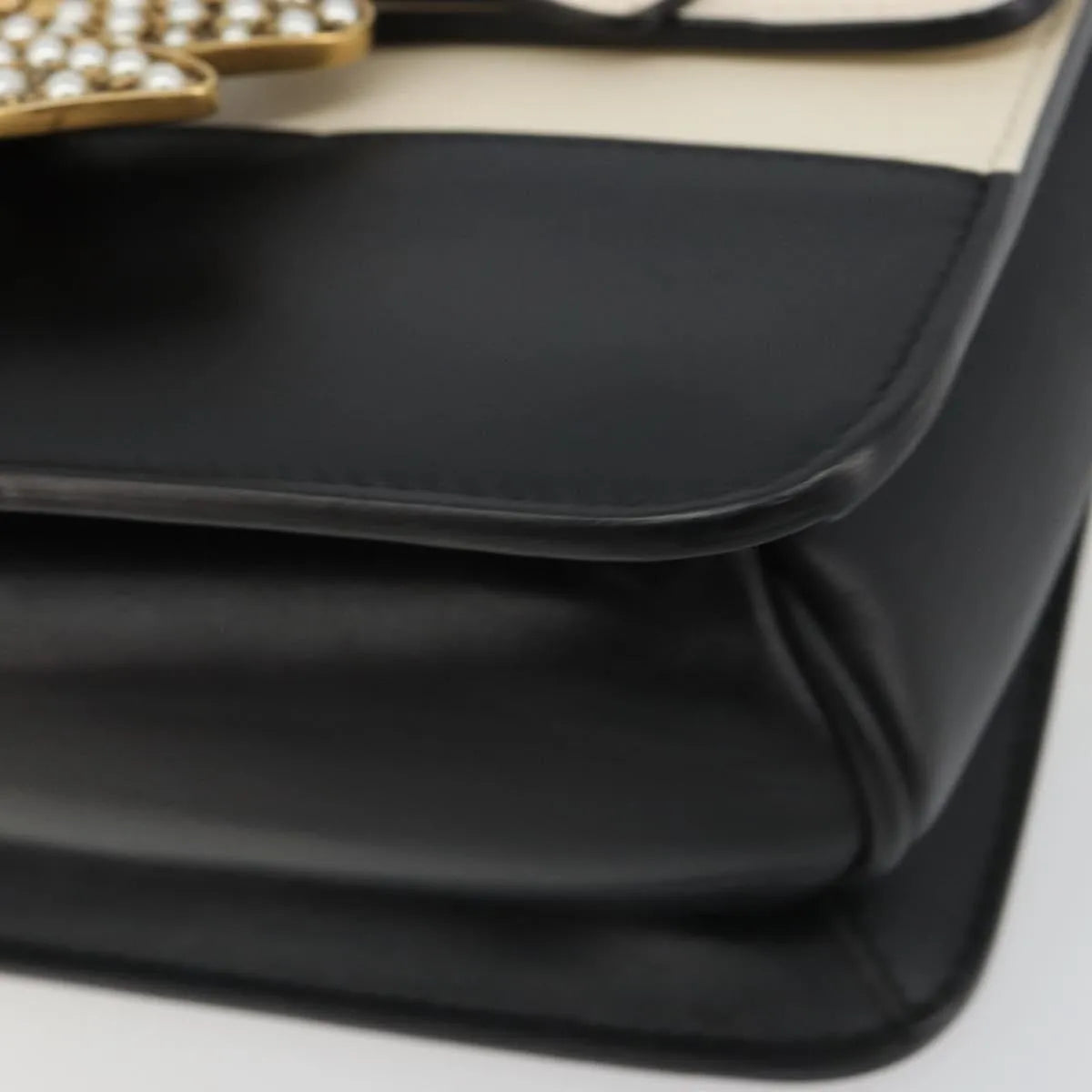 Gucci Queen Margaret Flap Colorblock Leather, Black, Leather, Shoulder Bag