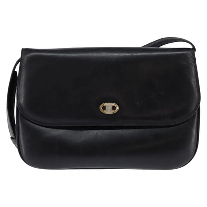 Celine Vintage Leather, Black, Leather, Shoulder Bag