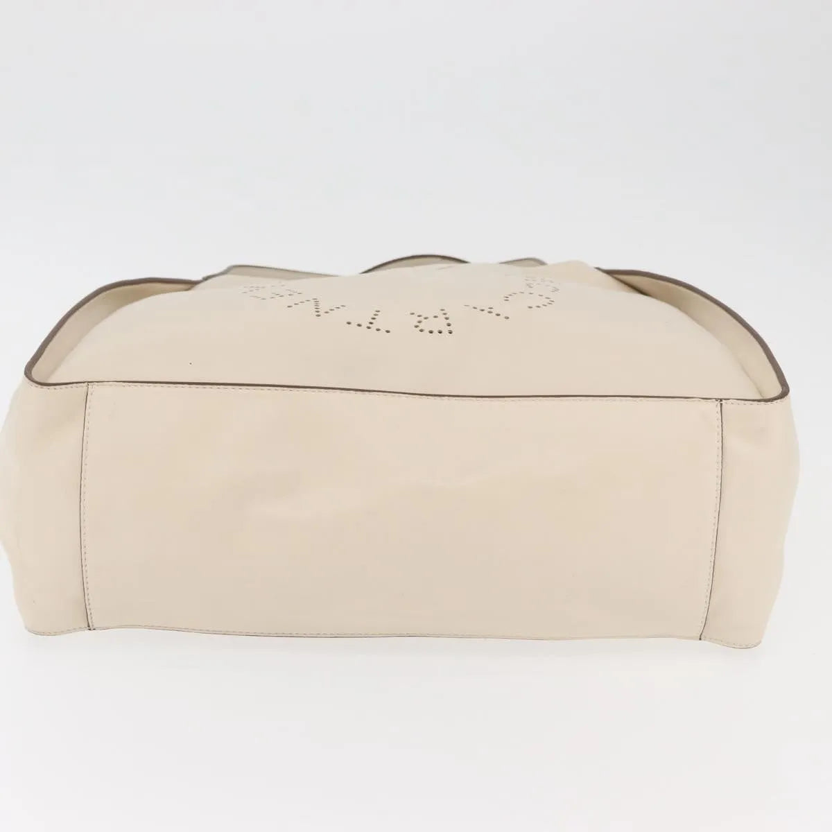 Stella McCartney Alter Tote Perforated Faux Leather, White, Synthetic, Tote Bag