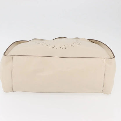 Stella McCartney Alter Tote Perforated Faux Leather, White, Synthetic, Tote Bag