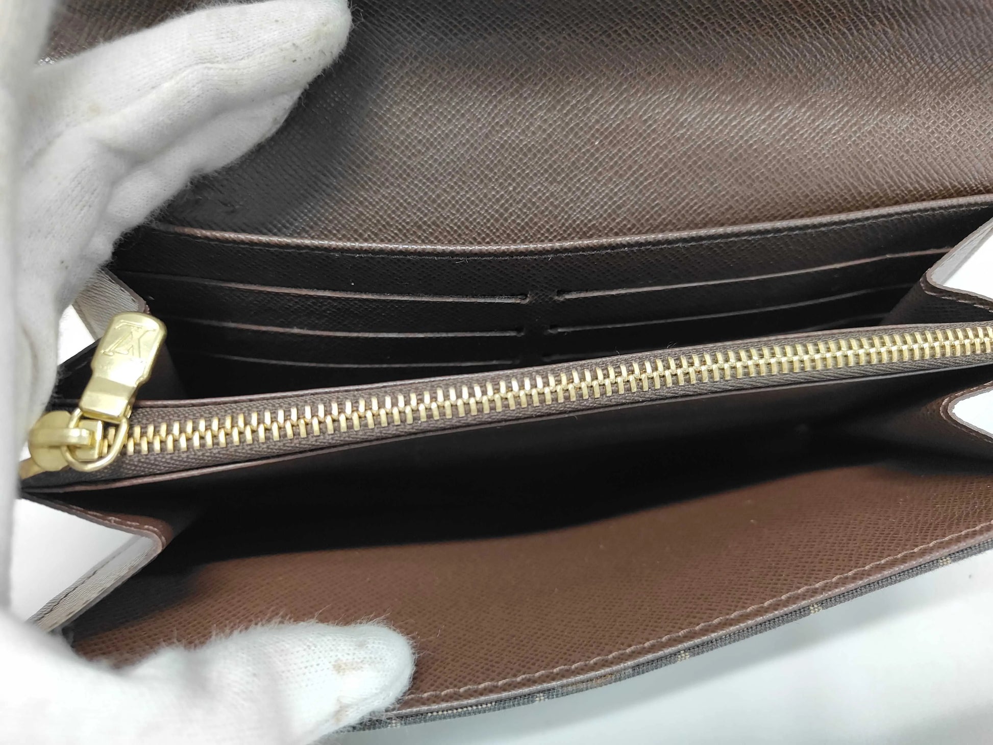 Louis Vuitton Vintage Sarah Monogram Idylle, Brown, Linen, Wallet