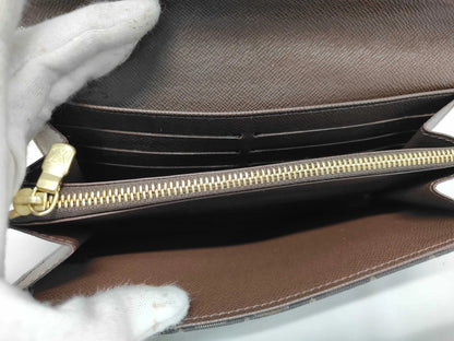 Louis Vuitton Vintage Sarah Monogram Idylle, Brown, Linen, Wallet