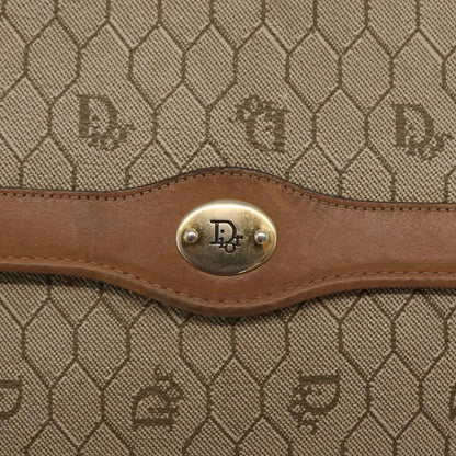 Christian Dior Vintage Honeycomb chain Canvas, Beige, Canvas, Shoulder Bag