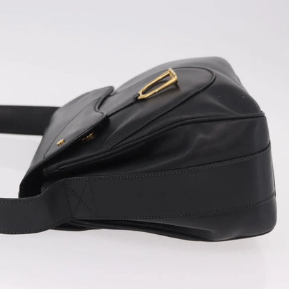 Gucci Vintage Leather, Black, Leather, Shoulder Bag