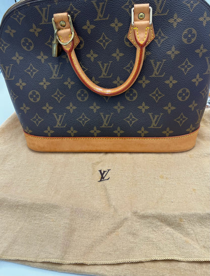 Louis Vuitton Vintage Alma Monogram Canvas, Brown, Canvas, Handbag
