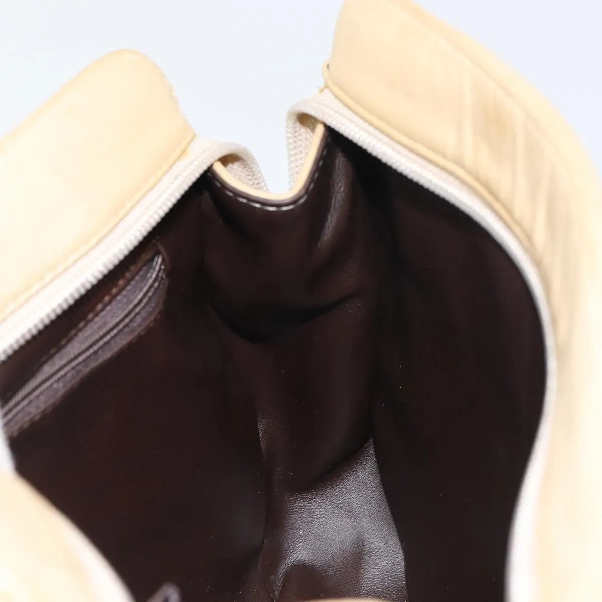 Bally Vintage Chain Quilted Leather, Beige, Leather, Shoulder Bag