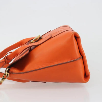 Salvatore Ferragamo Sookie Satchel Leather, Orange, Leather, Handbag