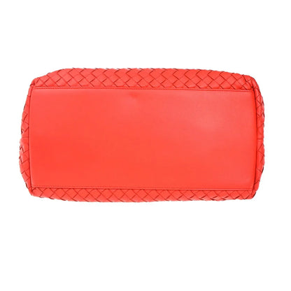 Bottega Veneta 2-Pocket Convertible Tote Intrecciato Nappa, Red, Leather, Tote Bag