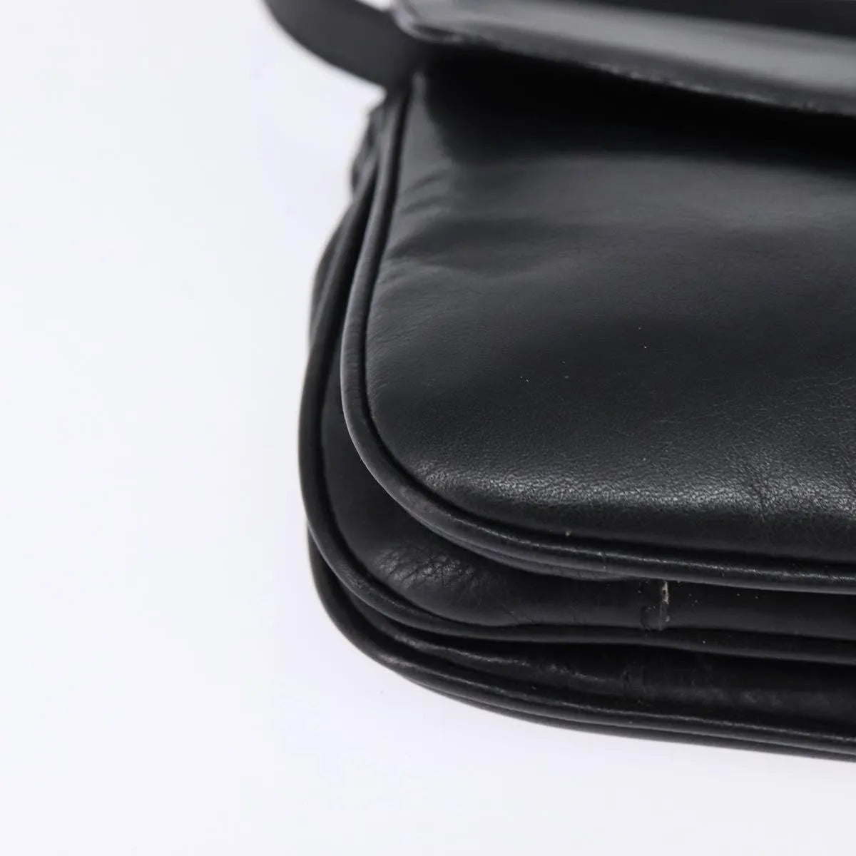 Celine Vintage Leather, Black, Leather, Shoulder Bag