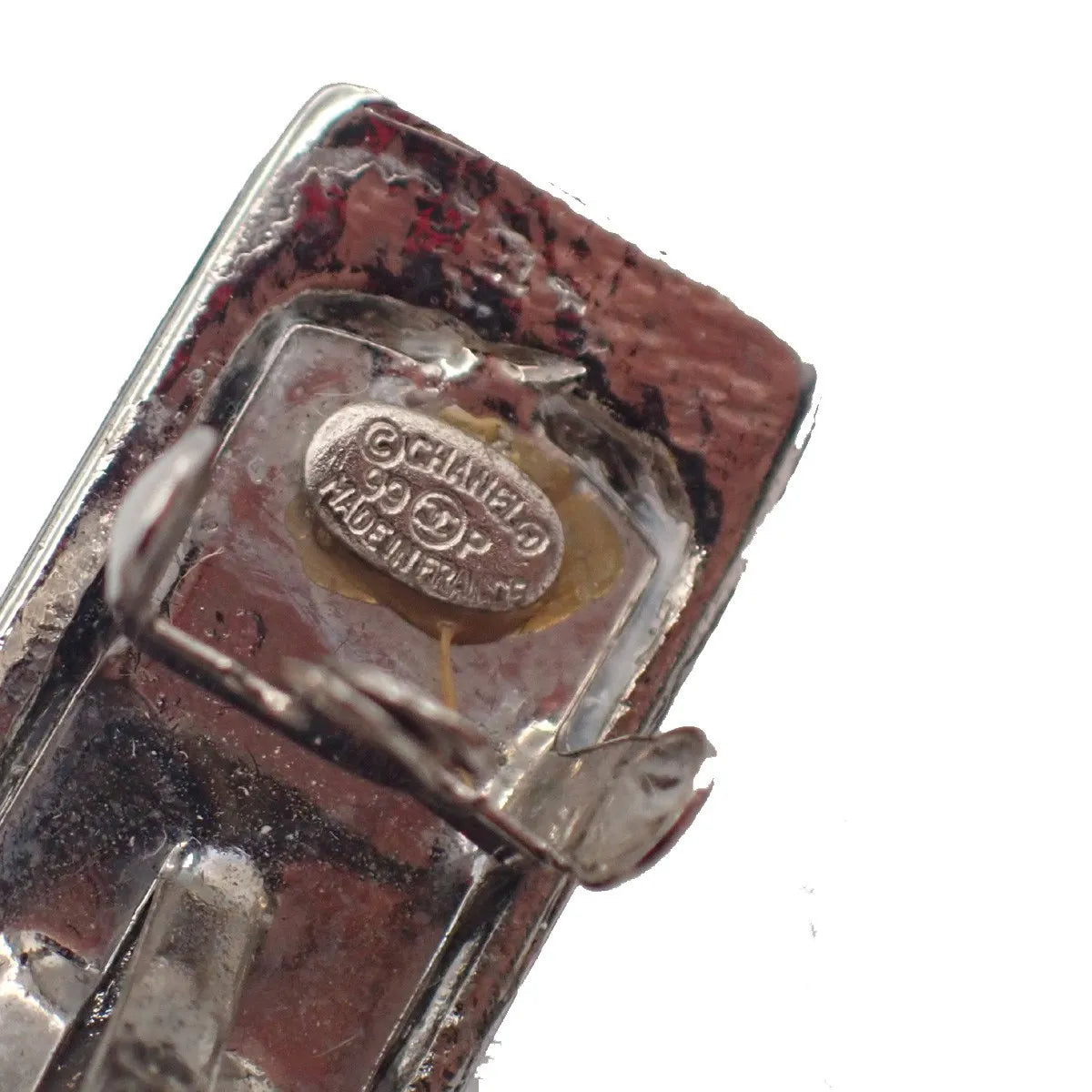 Chanel Logo Hair Barrette Metal, Silver, Metal, Head Accessory
