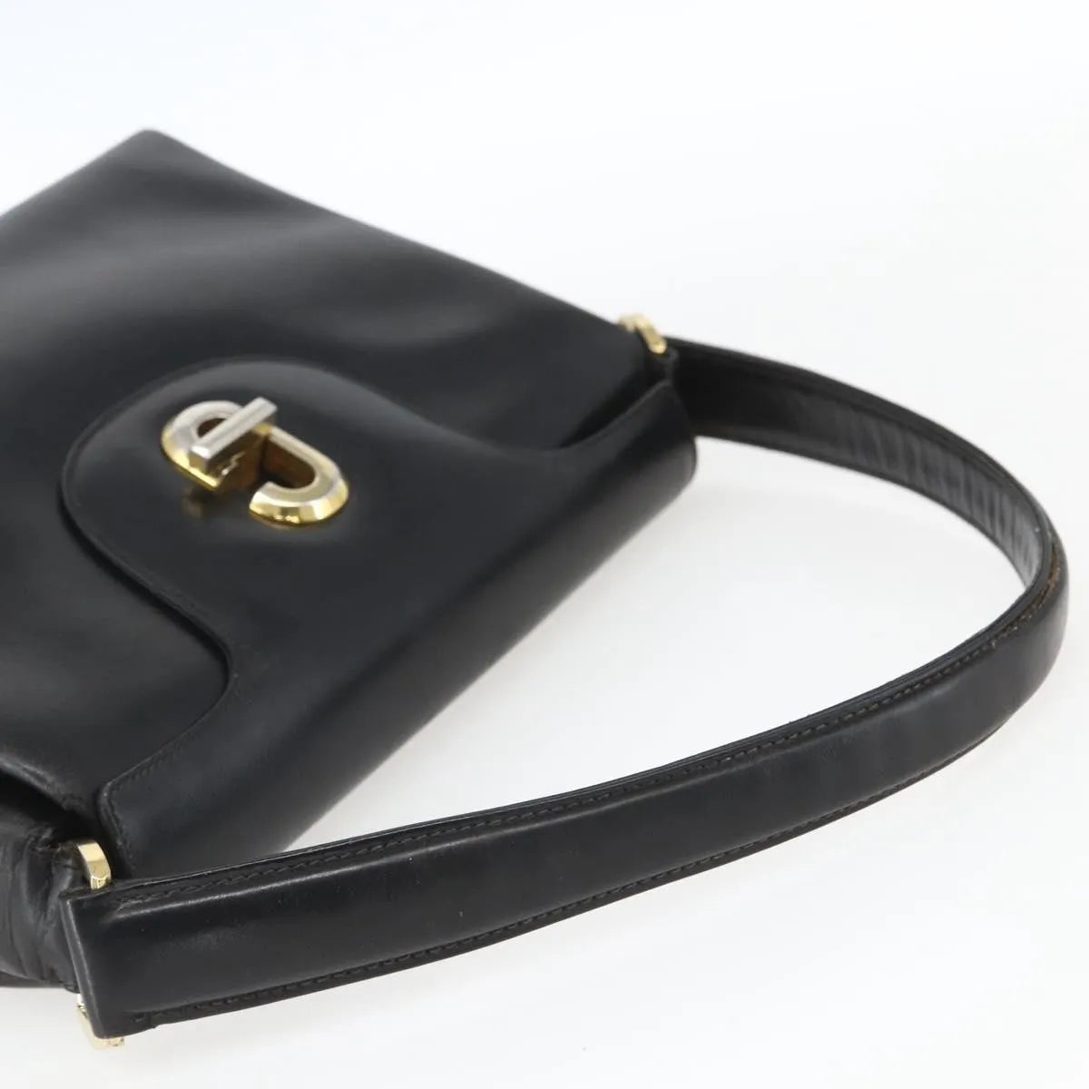 Gucci Vintage Leather, Black, Leather, Handbag