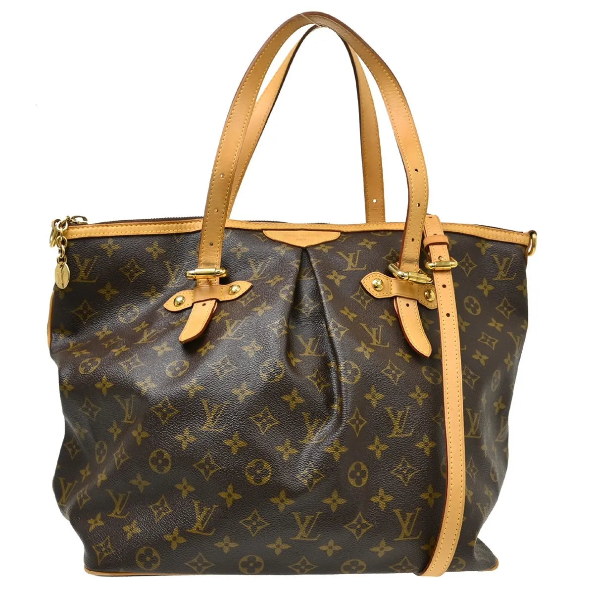 Louis Vuitton Palermo Monogram Canvas, Brown, Canvas, Tote Bag