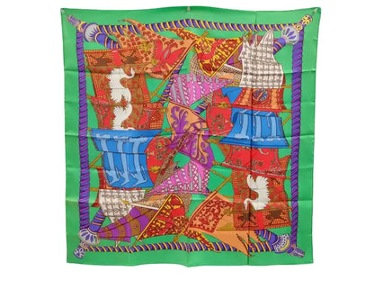 Hermes Carré 90 Silk multicolor, Multicolour, Silk, Scarf