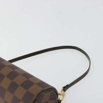 Louis Vuitton Papillon Pochette Damier Ebene, Brown, Canvas, Clutch