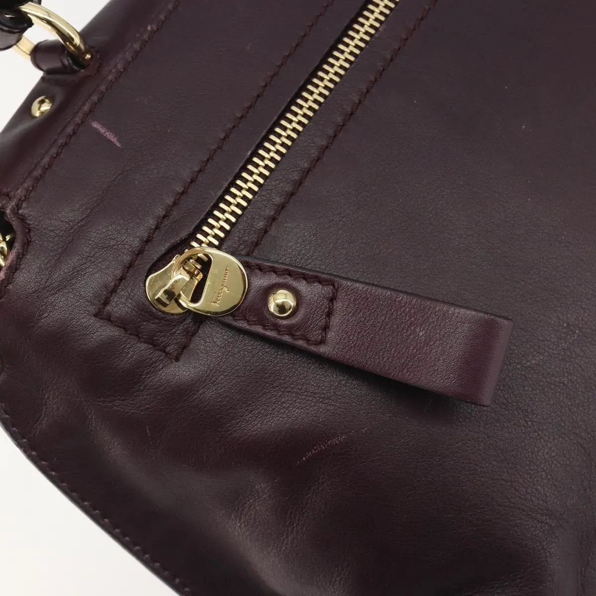 Salvatore Ferragamo Sofia Satchel Smooth Leather, Purple, Leather, Handbag