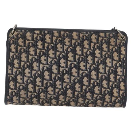 Christian Dior Vintage Trotter Canvas, Navy, Canvas, Shoulder Bag