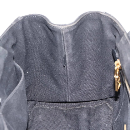 Prada Canapa Convertible Tote Rhinestone Embellished Canvas, Black, Canvas, Handbag