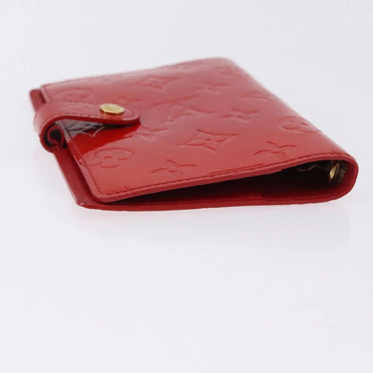 Louis Vuitton Agenda Cover Patent, Red, Patent Leather, Clutch