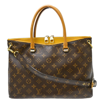 Louis Vuitton Pallas Tote Monogram Canvas with Leather, Brown, Canvas, Handbag