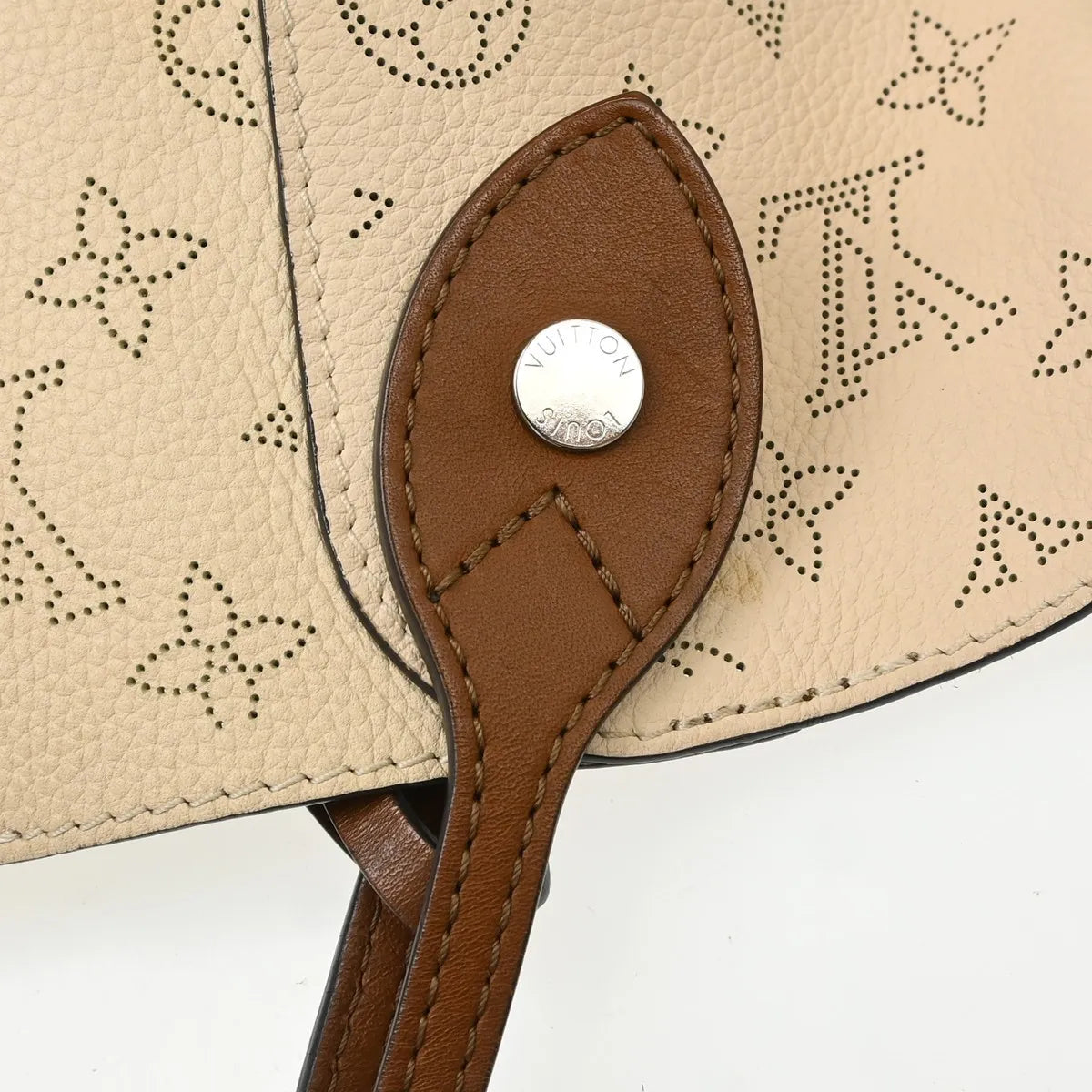 Louis Vuitton Hina Mahina Leather, Beige, Leather, Tote Bag