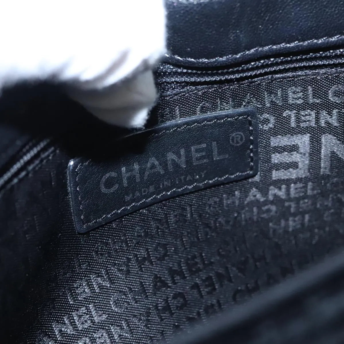 Chanel Camellia No.5 Chain Flap Velvet, Black, Velvet, Shoulder Bag