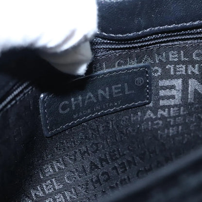 Chanel Camellia No.5 Chain Flap Velvet, Black, Velvet, Shoulder Bag