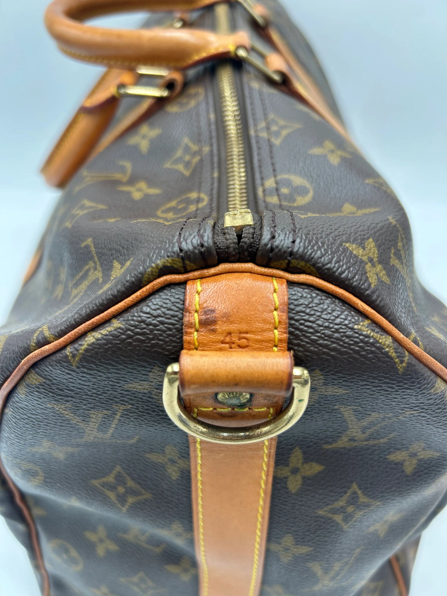 Louis Vuitton keepall bandoulière monogram, Brown, Canvas, Handbag