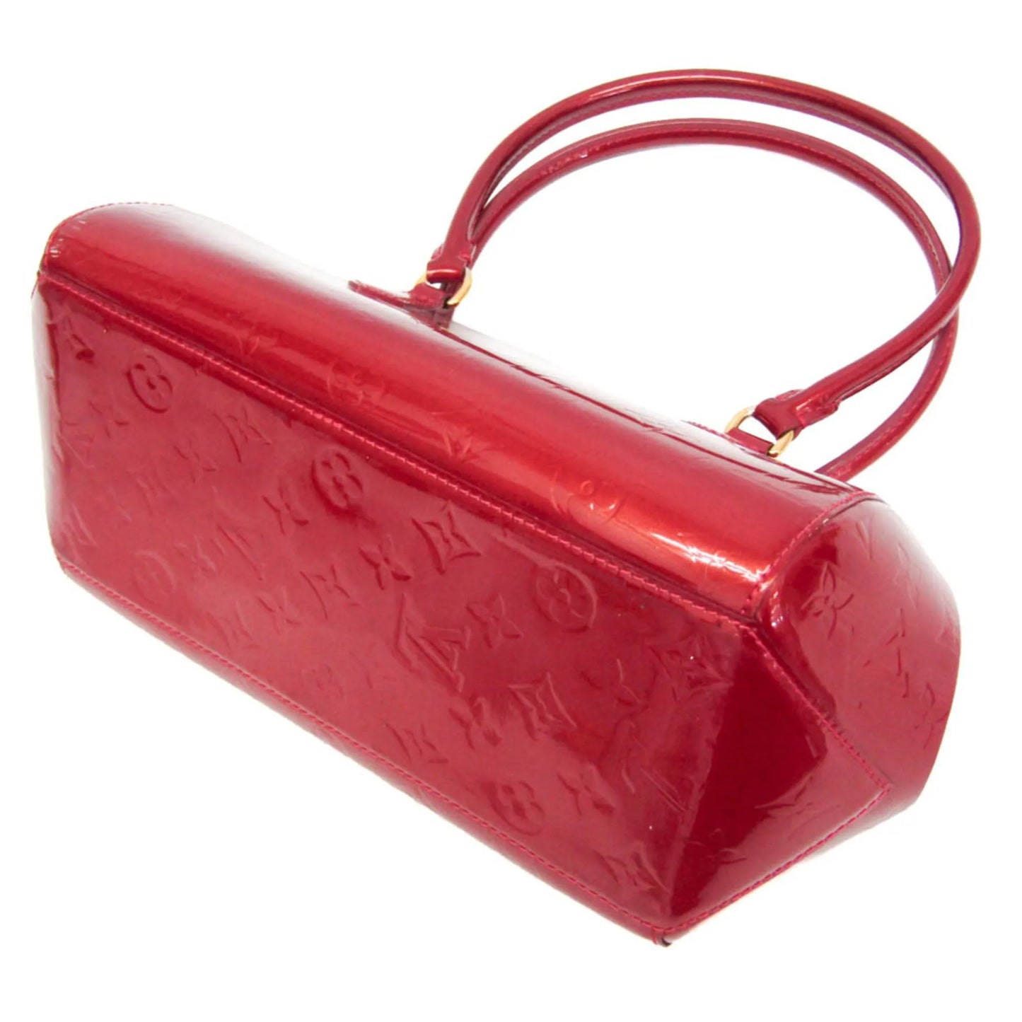 Louis Vuitton Sherwood Monogram Vernis, Red, Patent Leather, Handbag