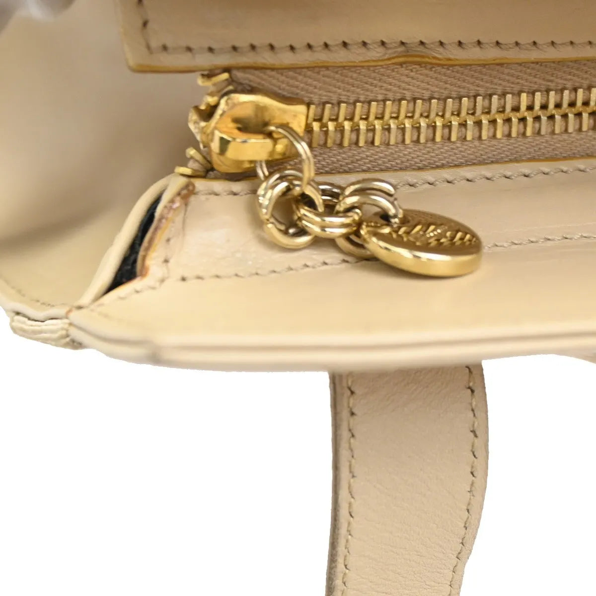 Salvatore Ferragamo Vara Leather, Beige, Leather, Shoulder Bag