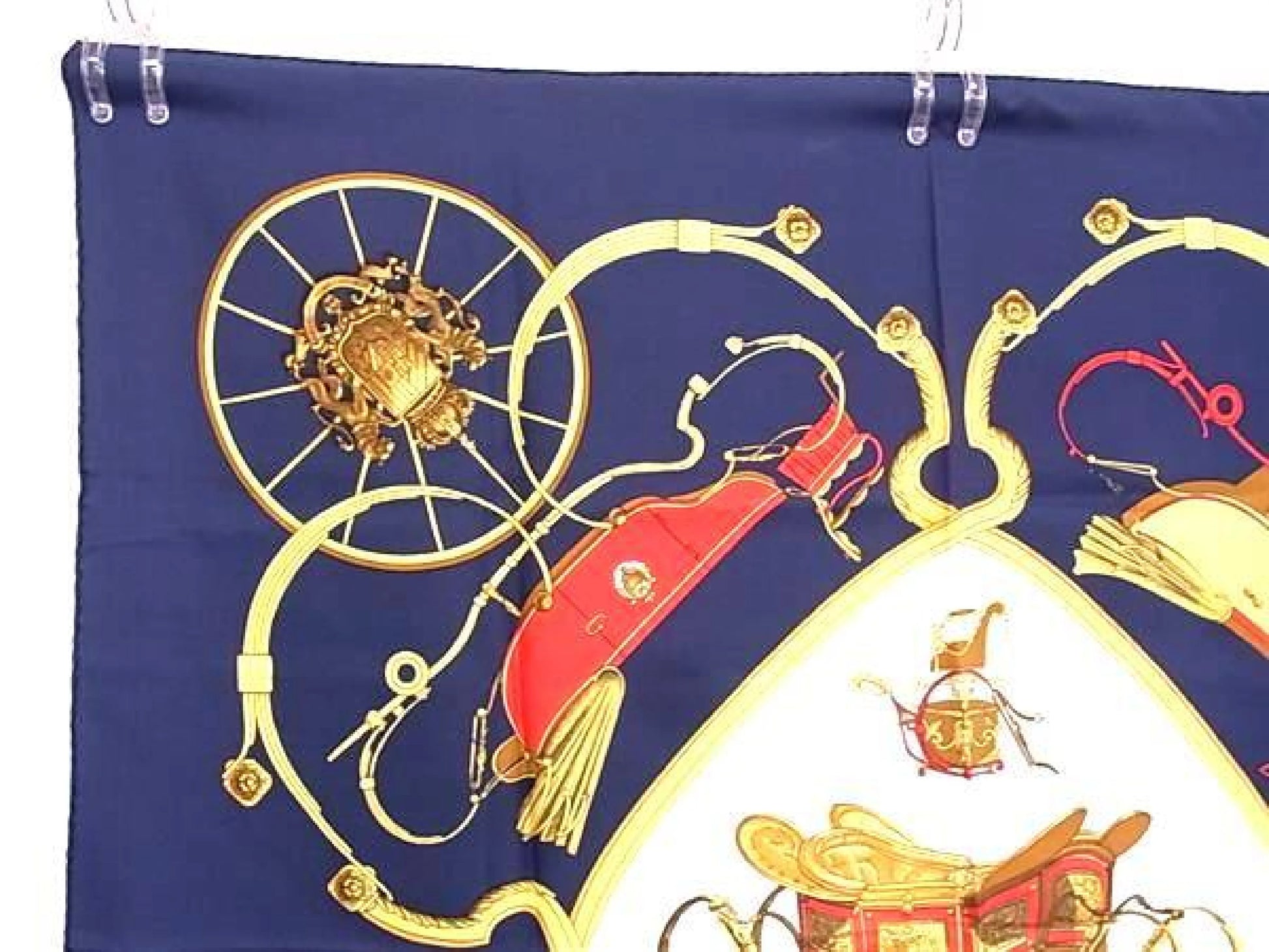 Hermes Carré 90 Silk multicolor, Navy, Silk, Scarf