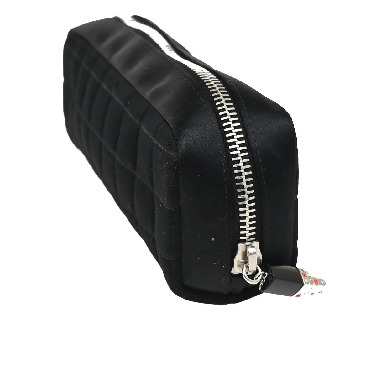 Chanel Chocolate Bar Clutch Nylon, Black, Nylon, Clutch