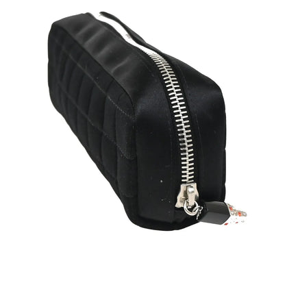 Chanel Chocolate Bar Clutch Nylon, Black, Nylon, Clutch