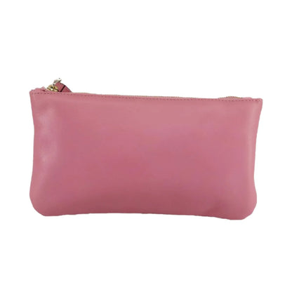 Valentino Garavani Pochette Leather, Pink, Leather, Clutch