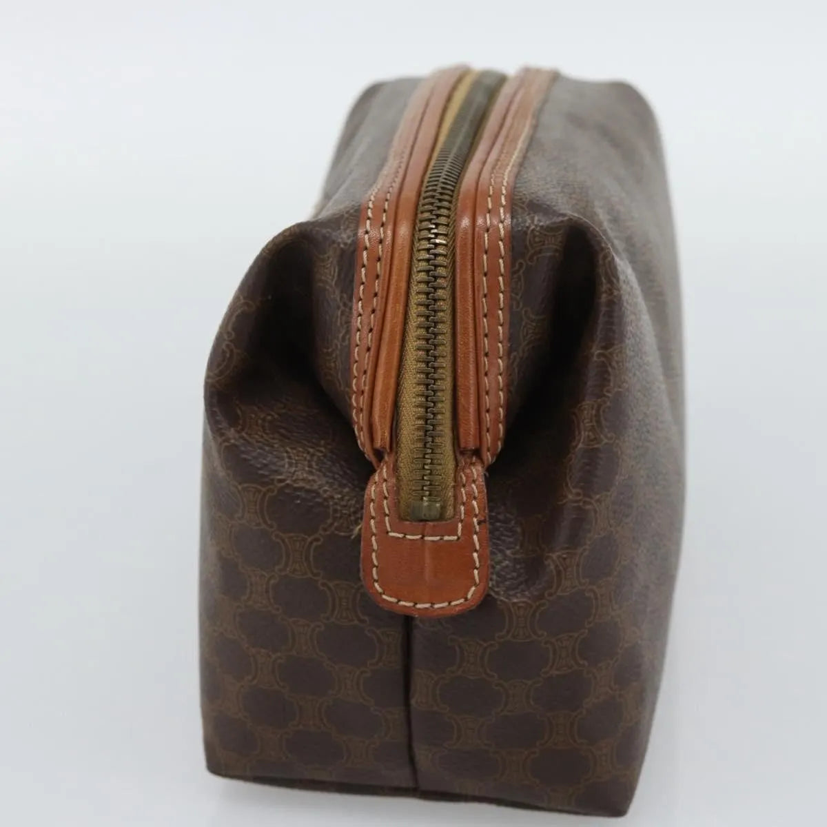 Celine C Macadam Canvas, Brown, Canvas, Clutch