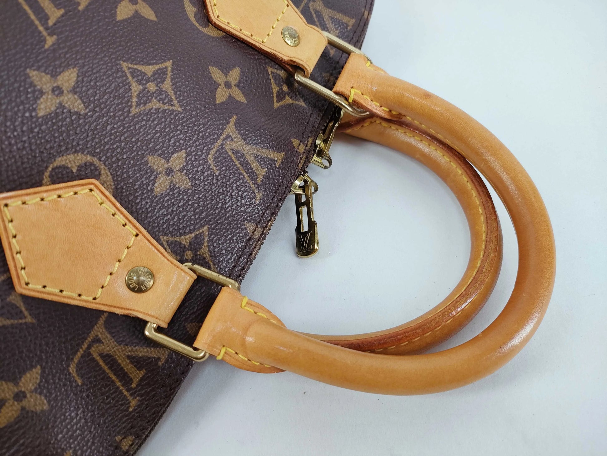 Louis Vuitton Alma Monogram Canvas, Brown, Canvas, Handbag