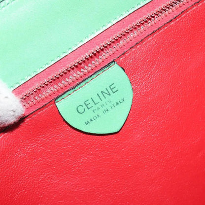 Celine vintage Leather, Green, Leather, Handbag