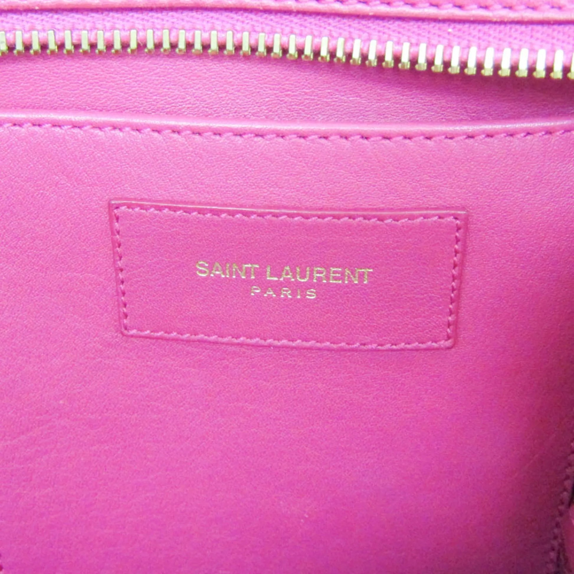Saint Laurent Classic Y Cabas Leather, Pink, Leather, Handbag