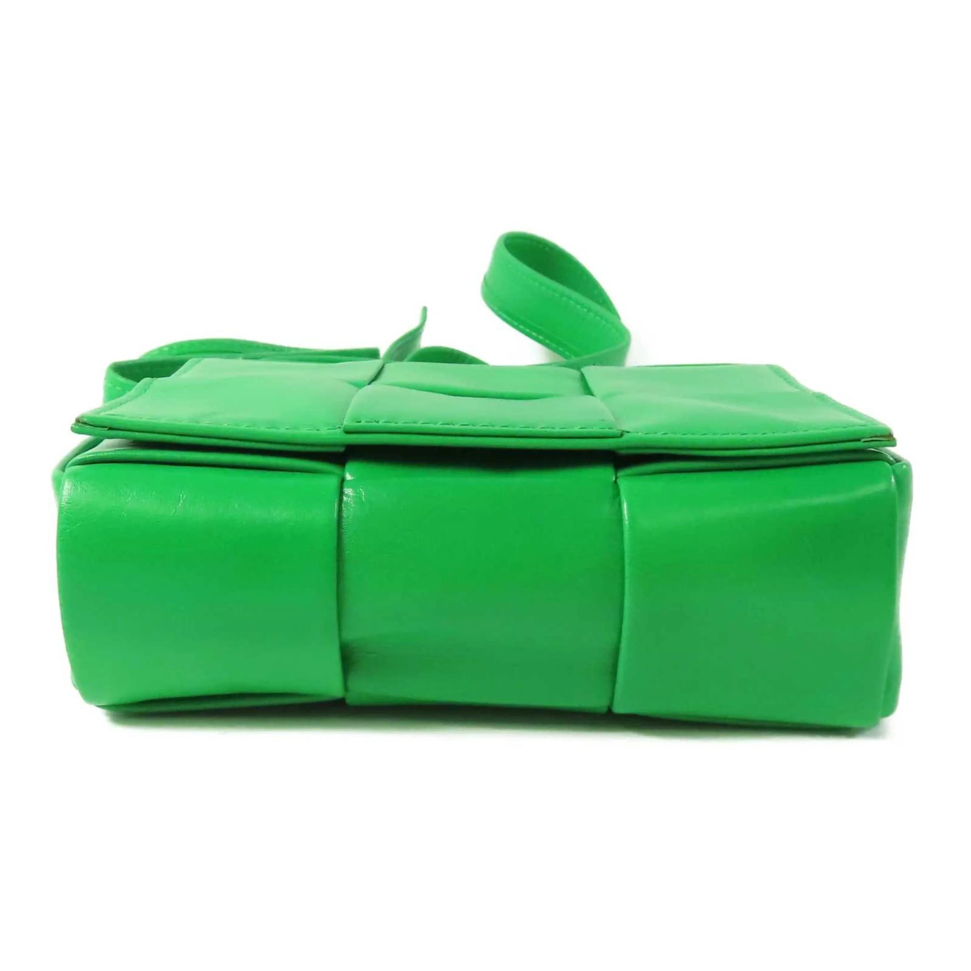 Bottega Veneta Candy Cassette Maxi Intrecciato Leather, Green, Leather, Crossbody Bag