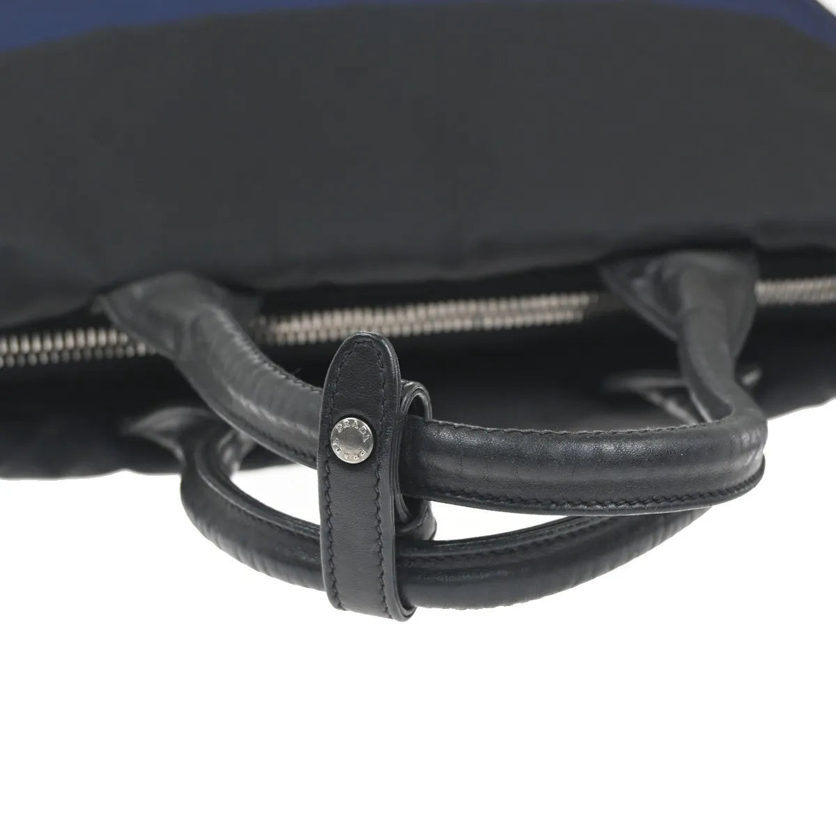 Prada Convertible Double Tote Tessuto, Black, Nylon, Handbag