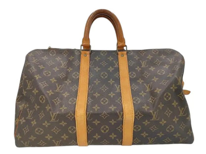 Louis Vuitton Keepall Monogram Canvas, Brown, Canvas, Handbag