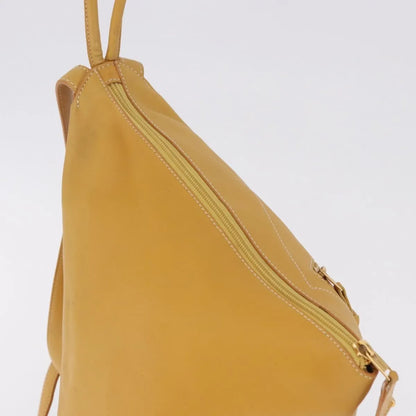 Loewe Anton Leather, Yellow, Leather, Backpack