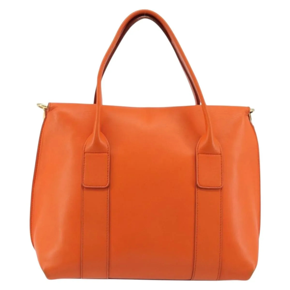 Salvatore Ferragamo Sookie Satchel Leather, Orange, Leather, Handbag