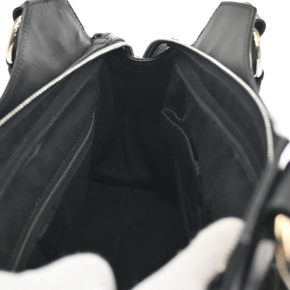Celine C Macadam Suede, Black, Suede, Shoulder Bag
