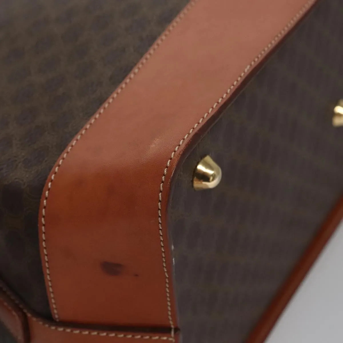 Celine Handbag Canvas, Brown, Canvas, Handbag
