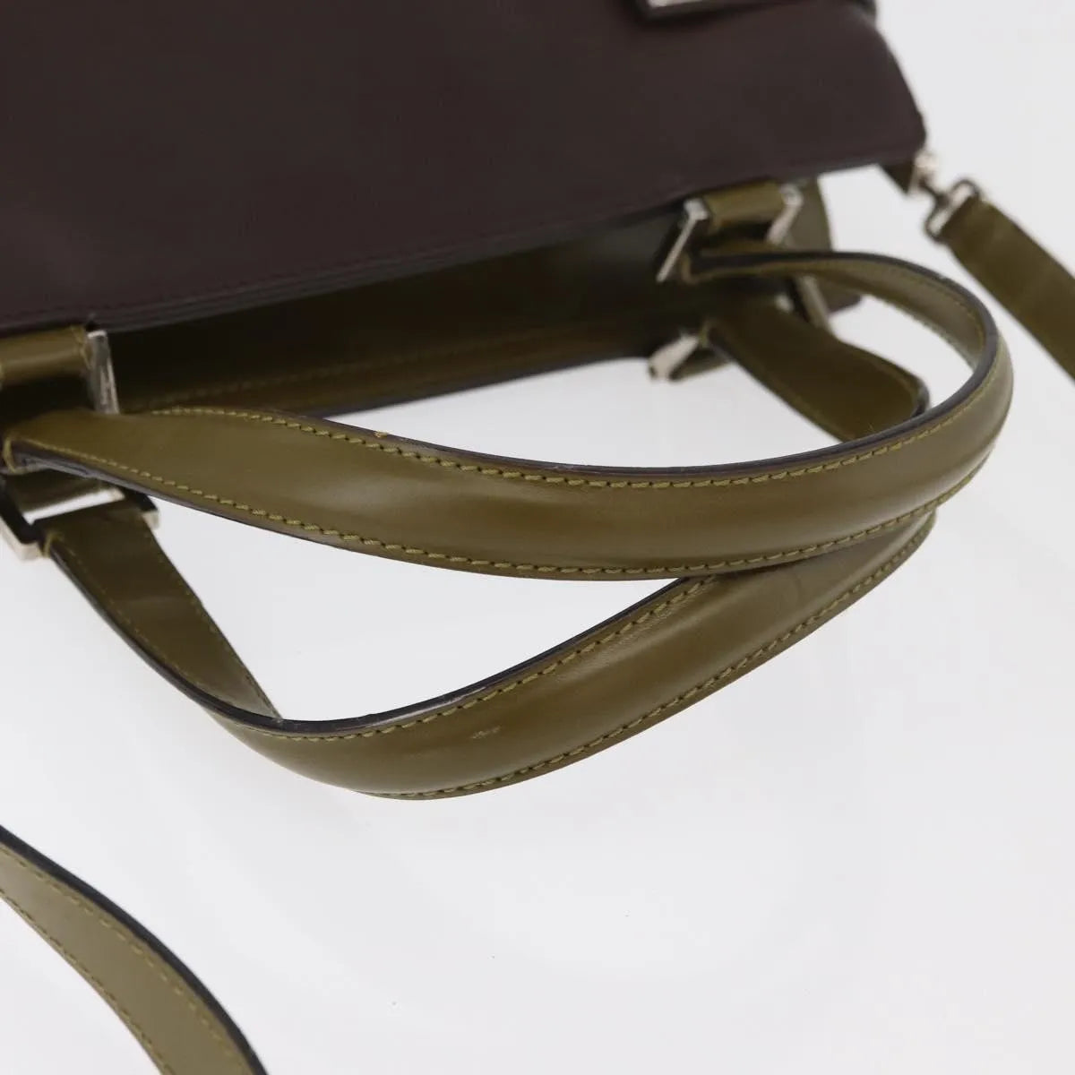 Salvatore Ferragamo Double Gancini Side Buckle Tote Patent Leather, Brown, Patent Leather, Handbag