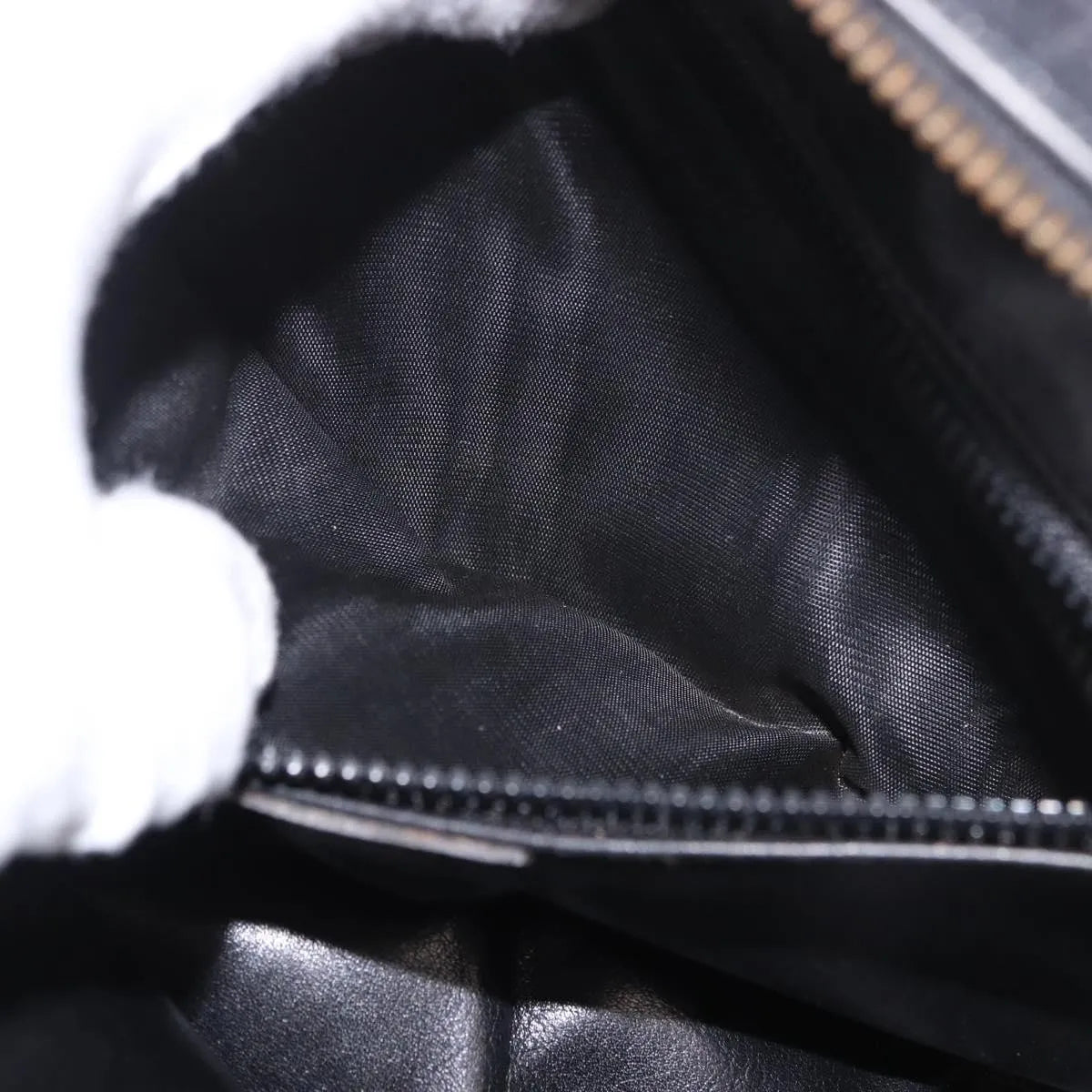 Celine Vintage Circle Logo Leather, Black, Leather, Shoulder Bag