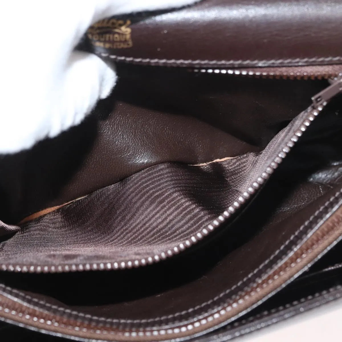 Gucci Vintage Leather, Brown, Leather, Shoulder Bag